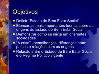 As Origens Do Estado Do Bem Estar Social | PPT