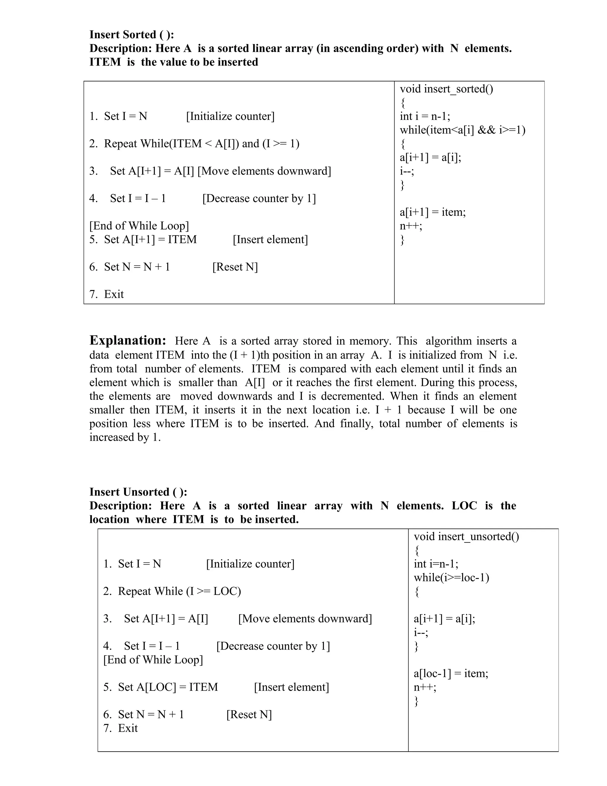 A sorted linear array | PDF