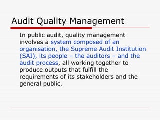 Presentation on audit quality management system | PPT