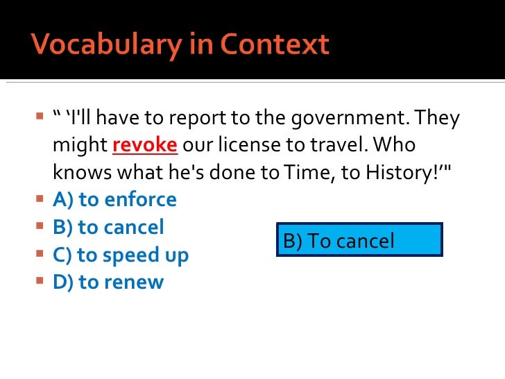 "A Sound of Thunder" Vocabulary