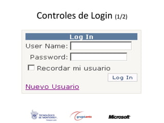 Controles de Login  (1/2) 