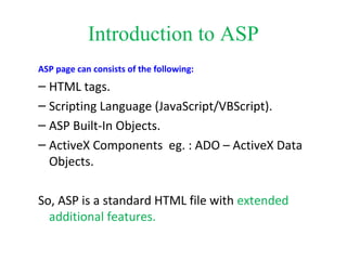 Active Server Page(ASP) | PPT
