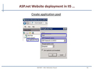 ASP.net Website deployment in IIS
MAHEDEE.NET 91
 