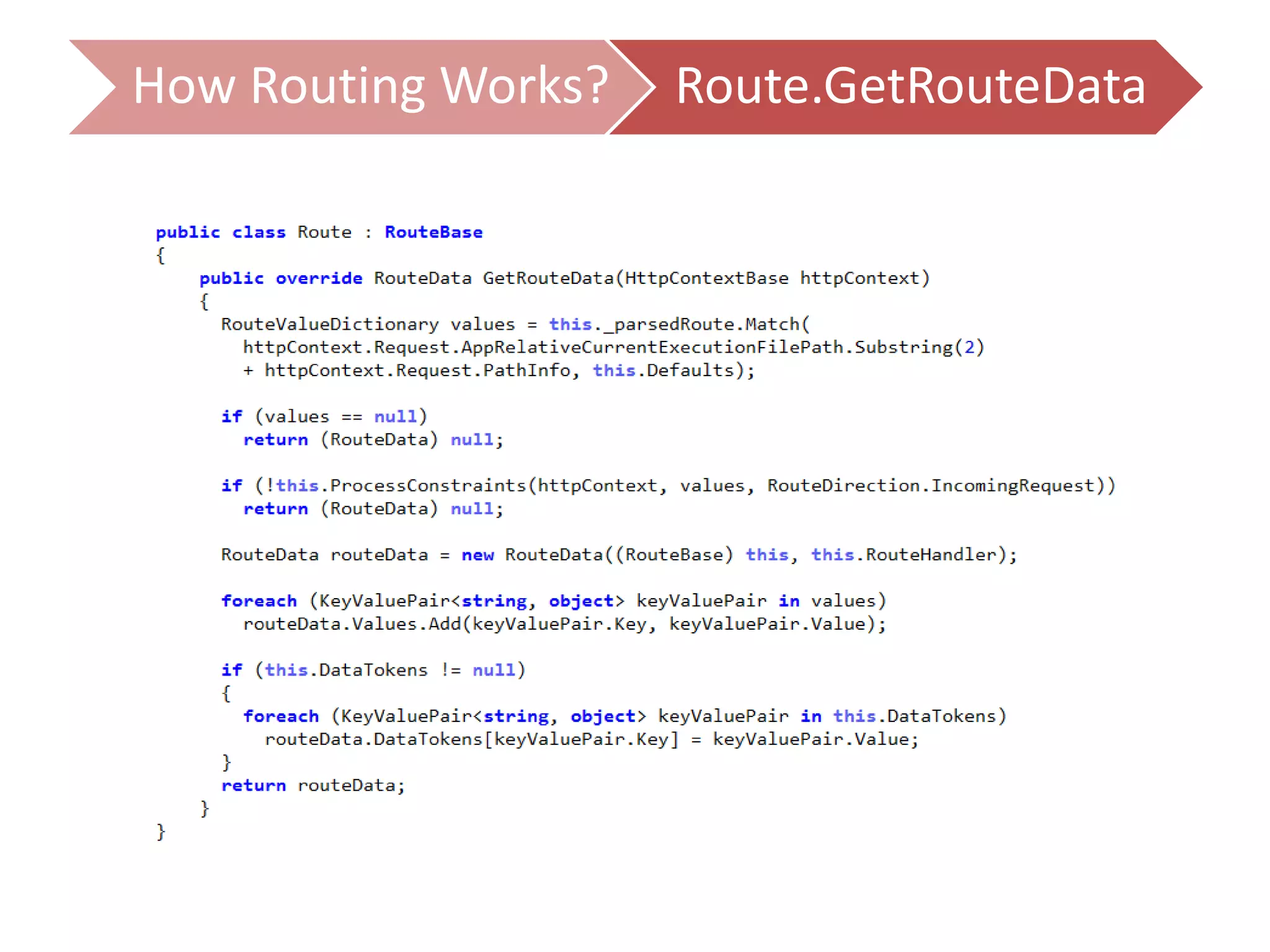 How Routing Works? Route.GetRouteData
 