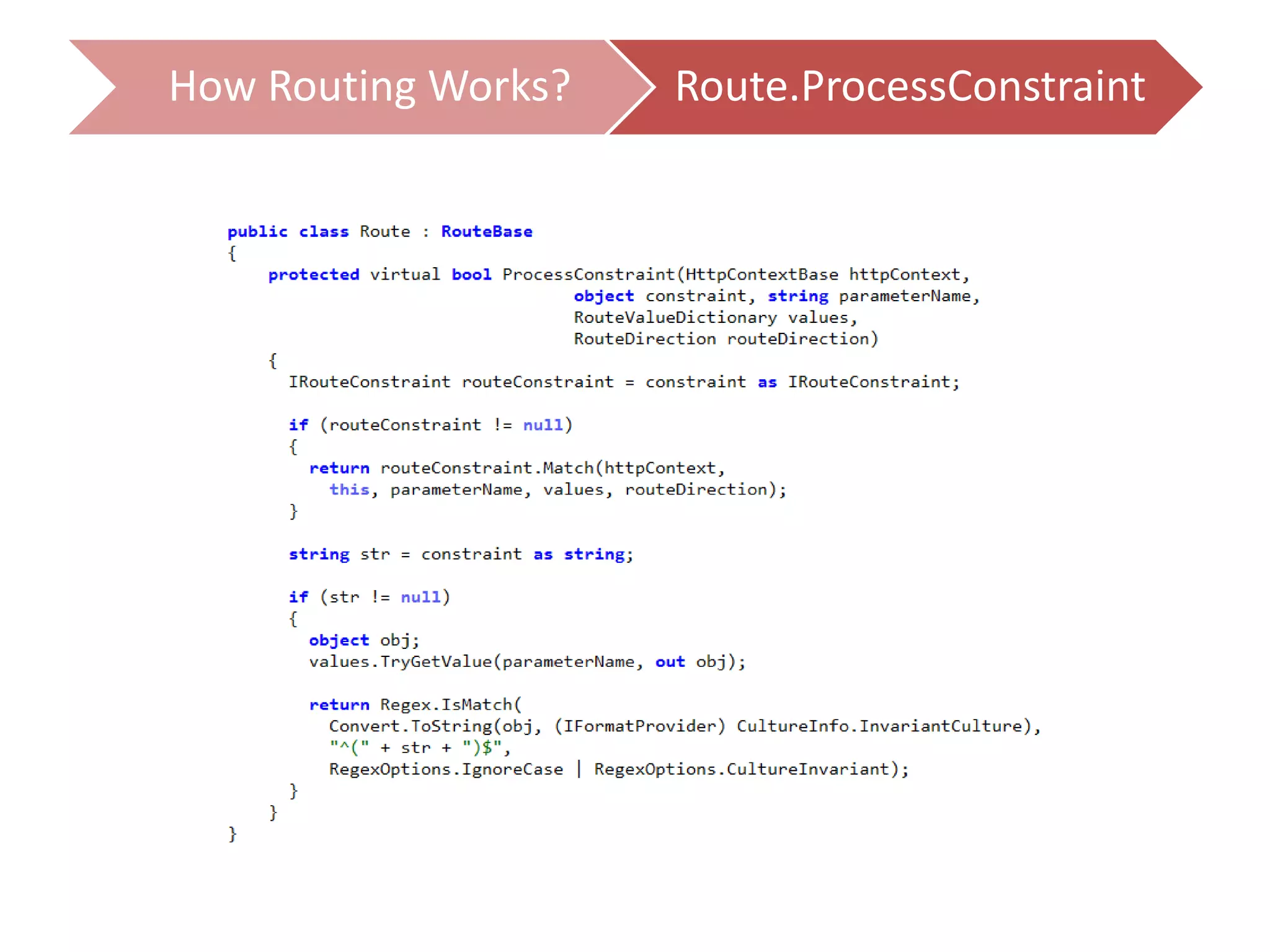 How Routing Works? Route.ProcessConstraint
 