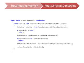 How Routing Works? Route.ProcessConstraint
 