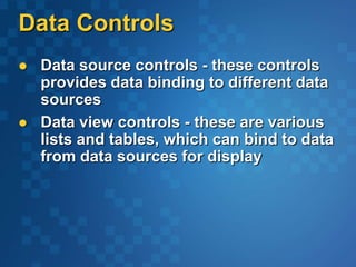Asp.net server controls | PPT