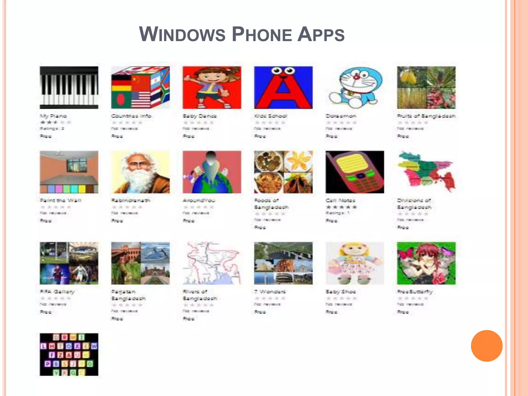 WINDOWS PHONE APPS
 