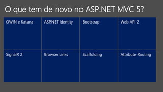 O que tem de novo no ASP.NET MVC 5?
 