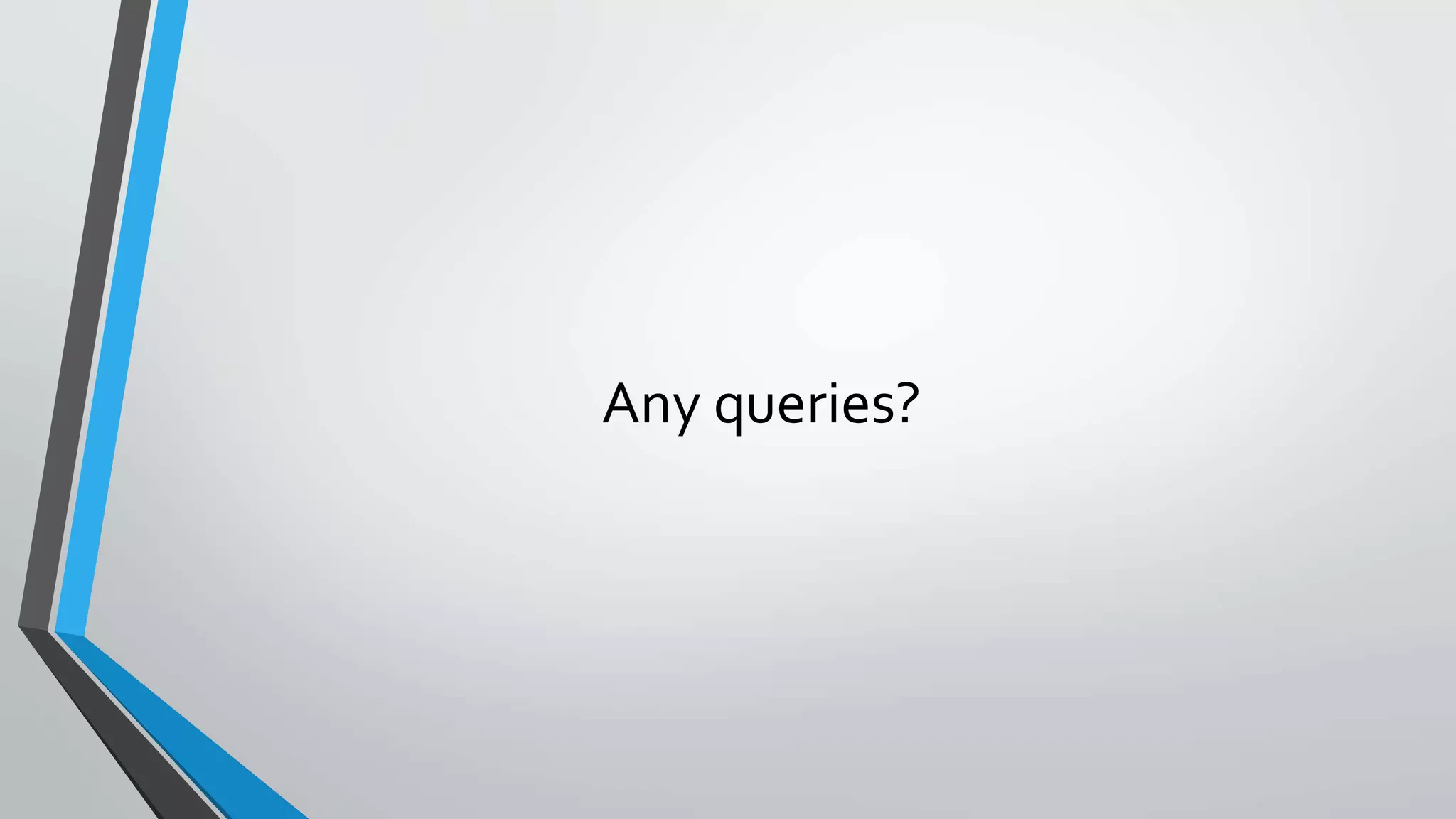 Any queries? 
