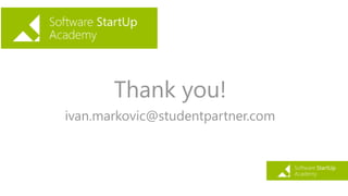 Thank you!
ivan.markovic@studentpartner.com
 