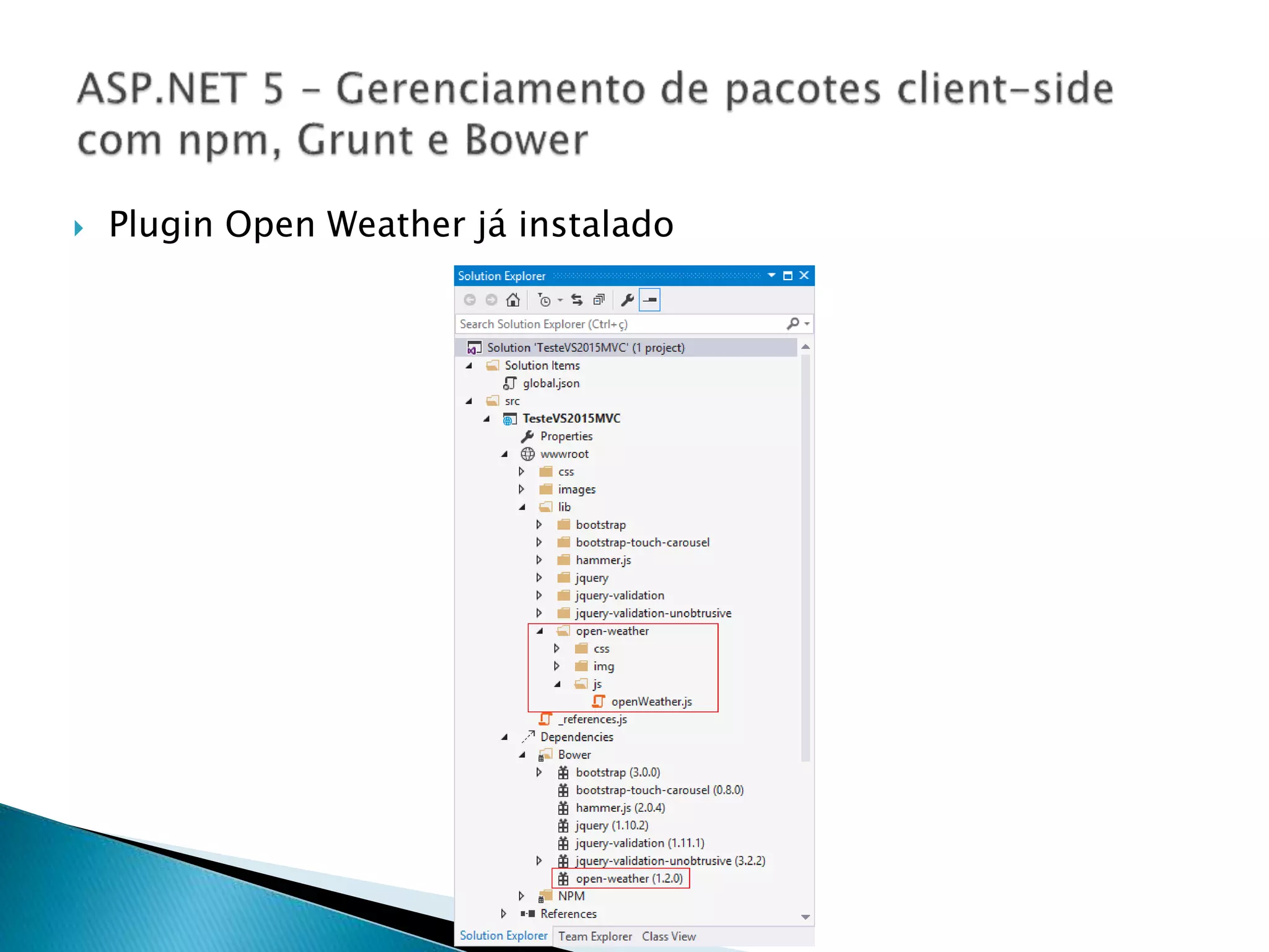  Plugin Open Weather já instalado
 