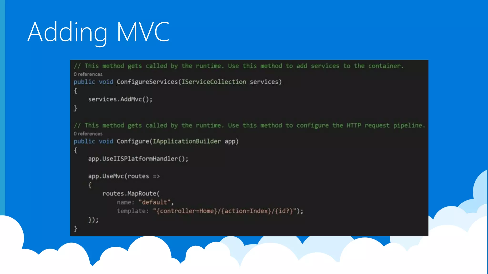 Adding MVC 