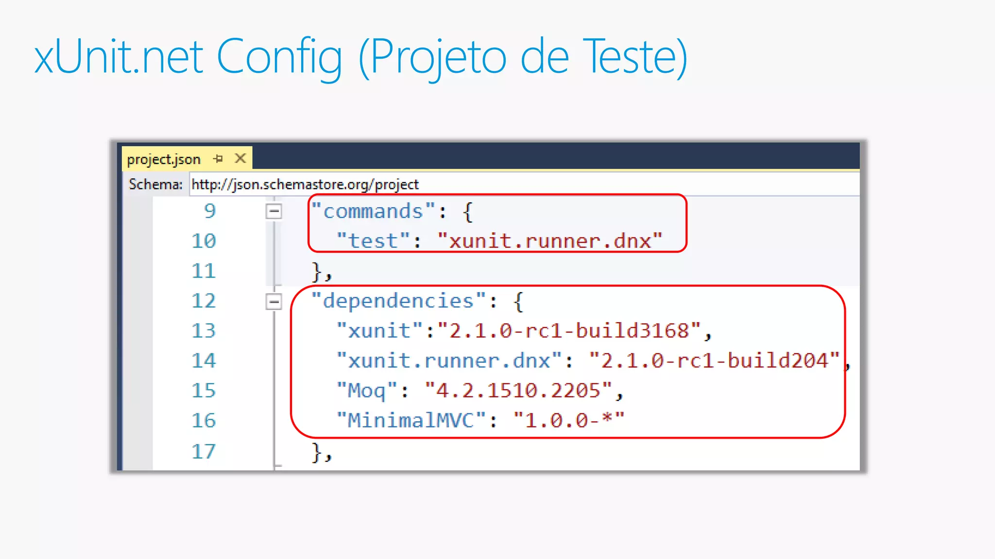 xUnit.net Config (Projeto de Teste)
