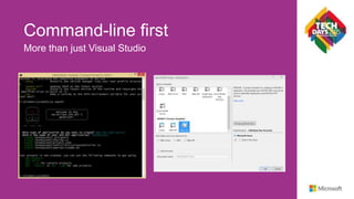 Command-line first
More than just Visual Studio
 
