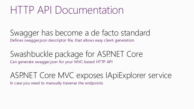 Building HTTP APIs with ASP.NET Core