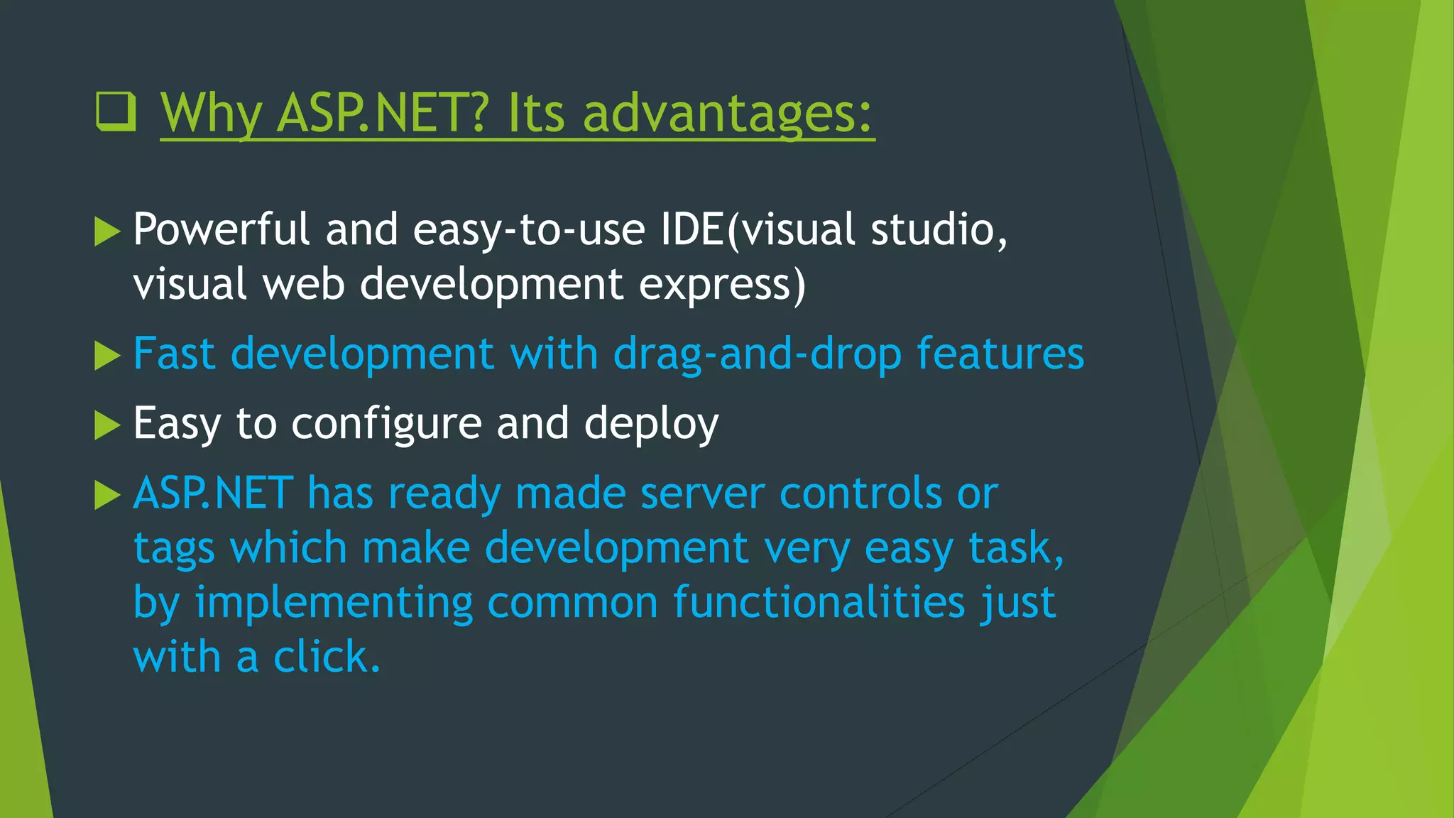 Asp.net introduction | PPTX