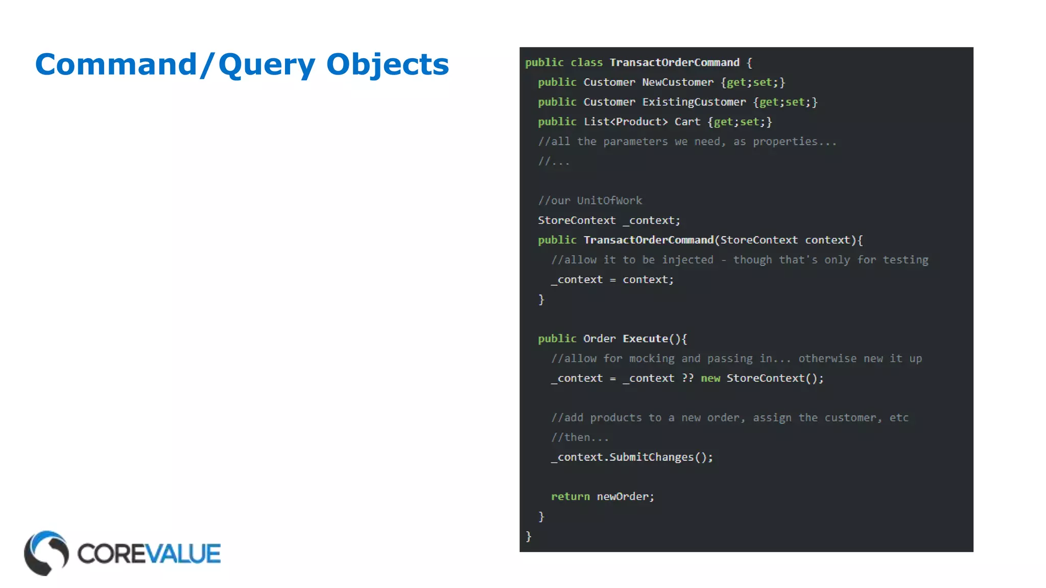 Command/Query Objects
 