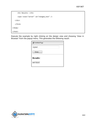 Asp.net tutorial | PDF