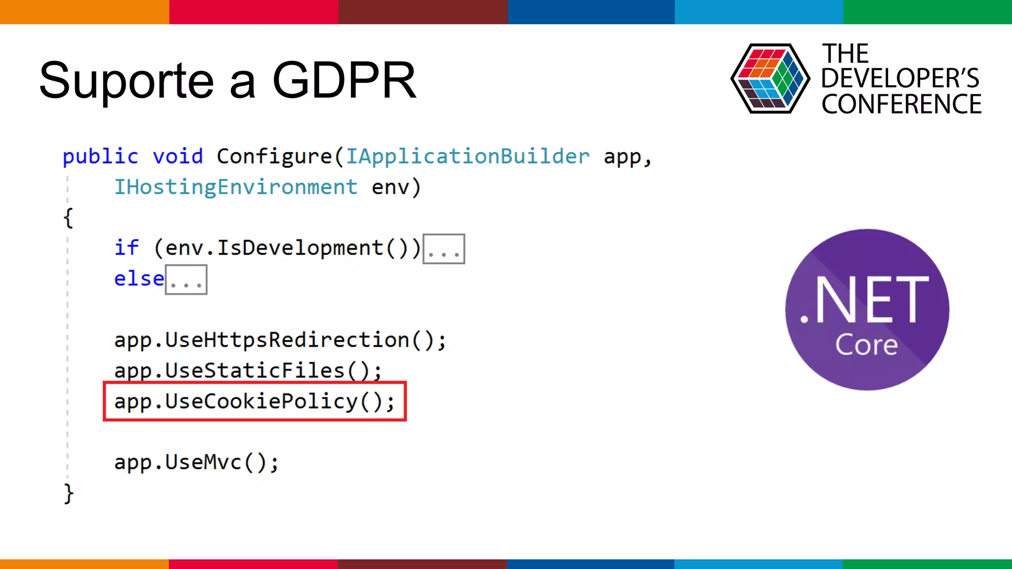 Globalcode – Open4education
Suporte a GDPR
 