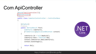 Globalcode – Open4educationhttps://medium.com/@renato.groffe/
Com ApiController
 