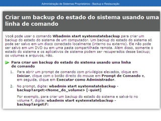 SYS
Administração de Sistemas Proprietários - Backup e Restauração
 