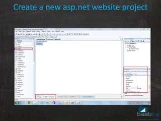 Create a new asp.net website project
 