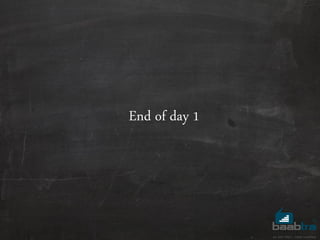 End of day 1
 