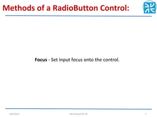 Asp.net Radiobutton control | PPTX