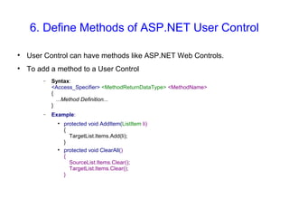 ASP.NET User Controls - 20090828 | PDF