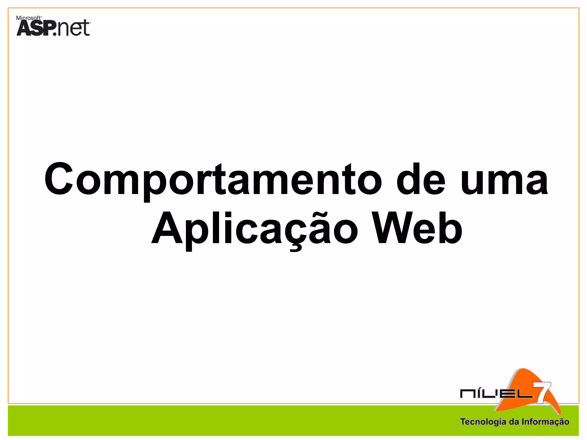 Comportamento de uma Aplicação Web 