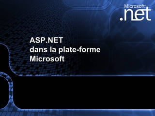 ASP.NET  dans la plate-forme  Microsoft 