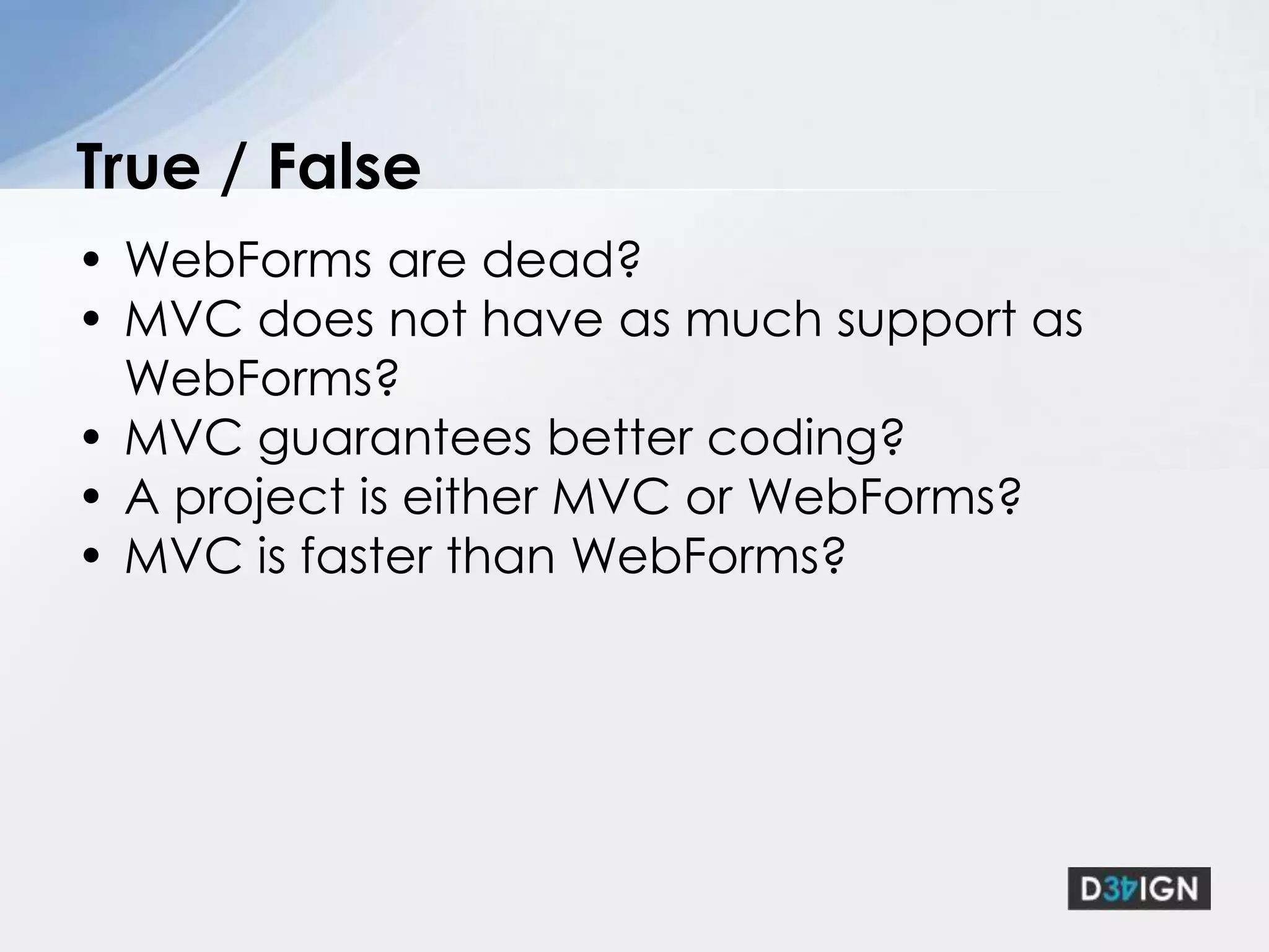 An easier to test framework.