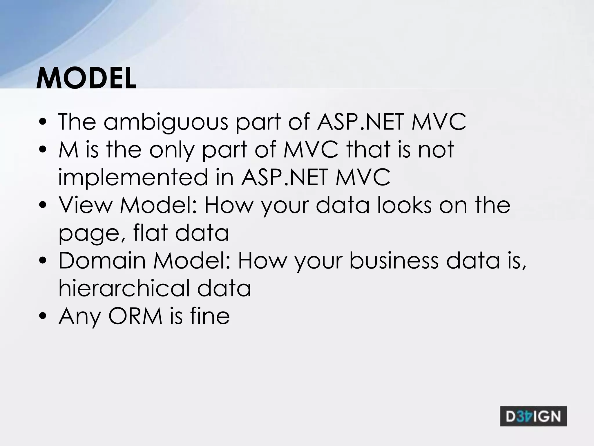 Convention over configuration.ASP.NET MVC