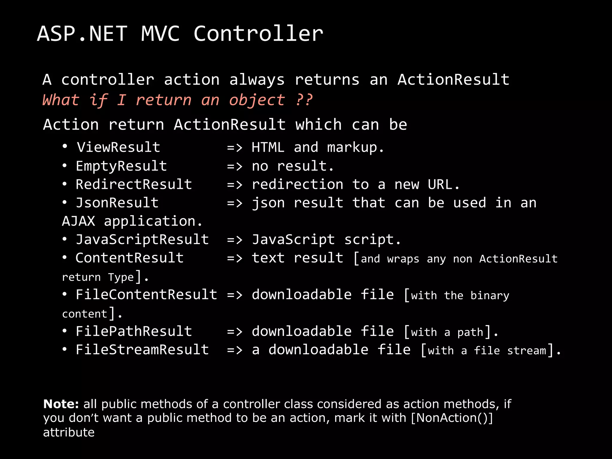 DEMOCreate New ASP.NET MVC ProjectInvestigate ASP.NET MVC Structure