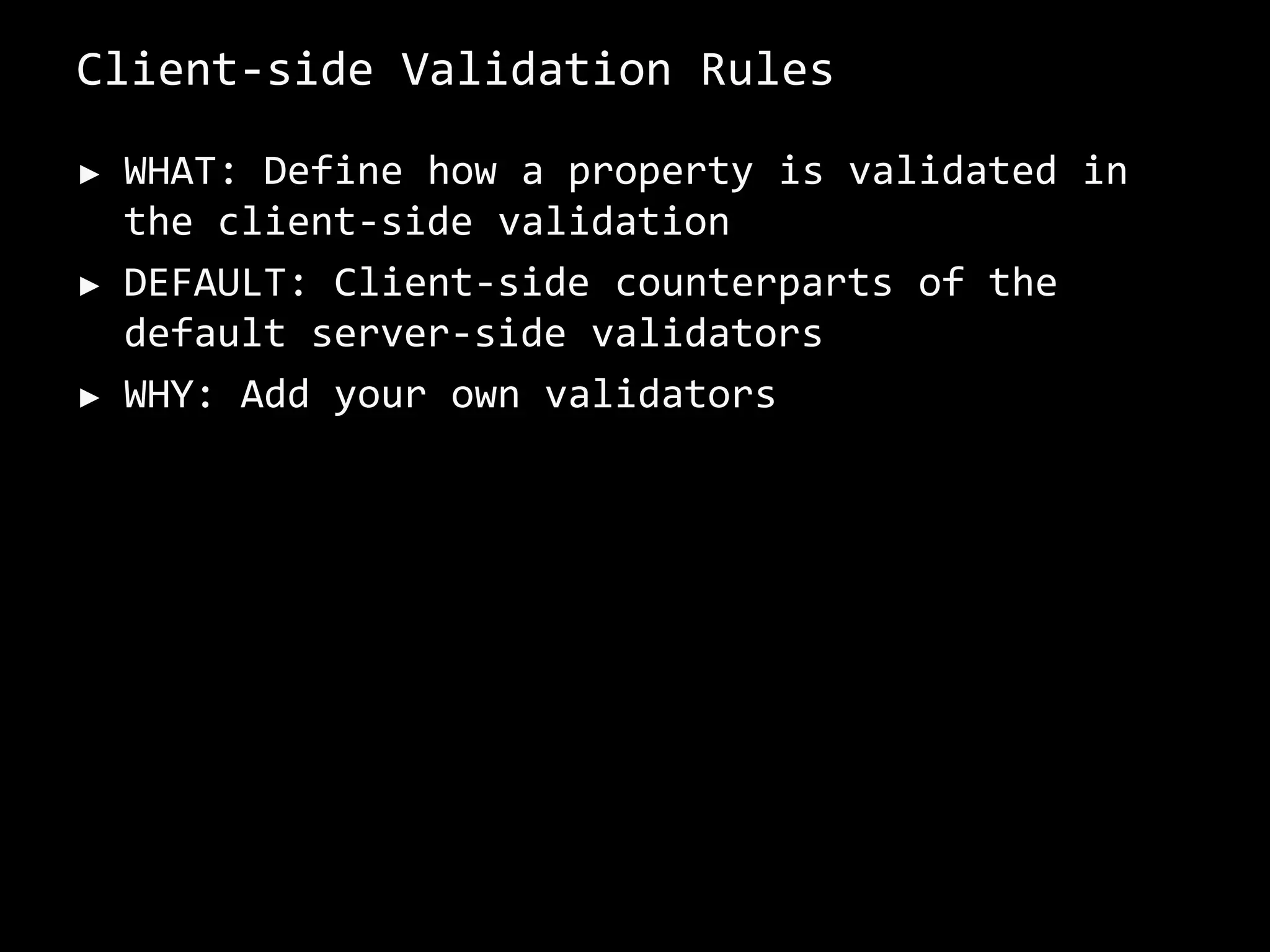 ASP.NET MVC ViewResponsible for presentation, look & feel, formatting, sorting … etc. Interacts with model but shouldn’t make decisions No logic should go thereCode Behind exists but not recommendedNo View State, No Server ControlsHTML HelpersTakes the view data from the controllerCan be strong typed  Can be extended by implementing View EnginesAlways build your views !!!