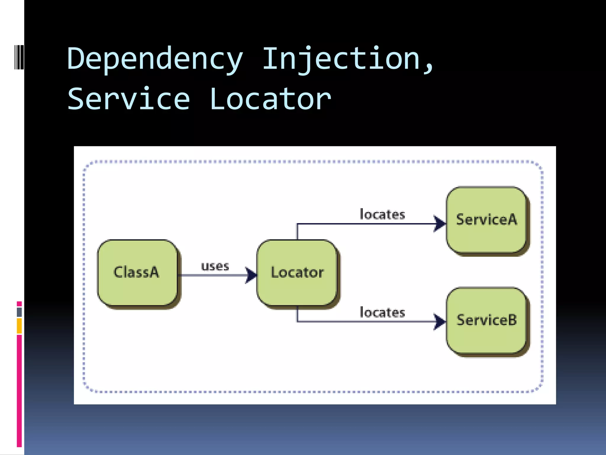 Dependency Injection, Service Locator