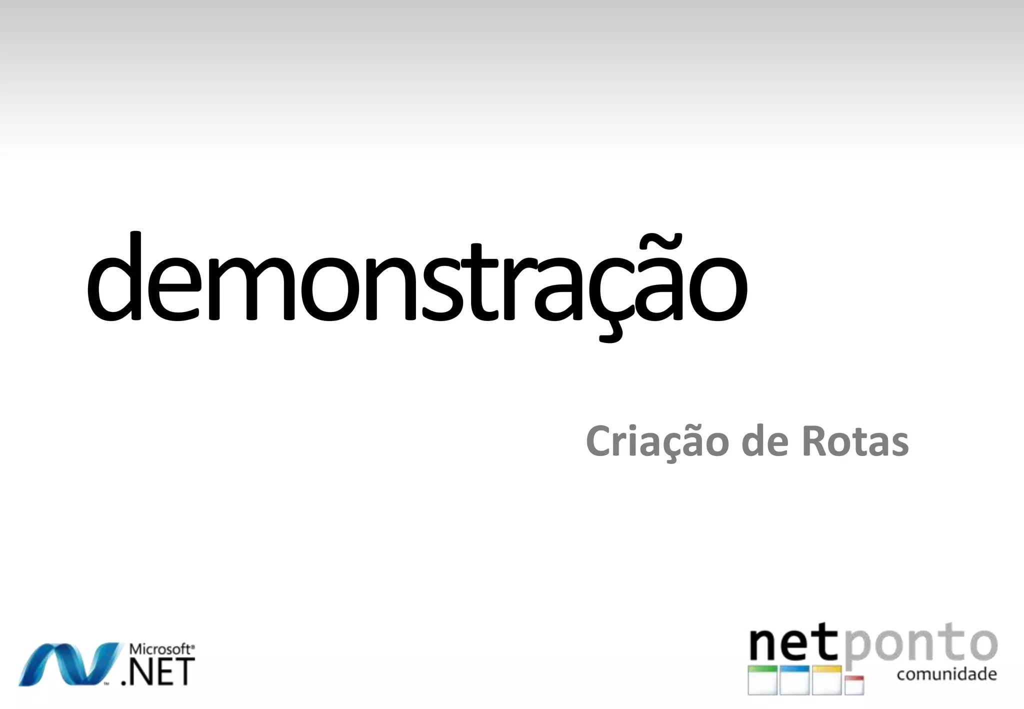 Criação de Controllers e Viewsdemonstração