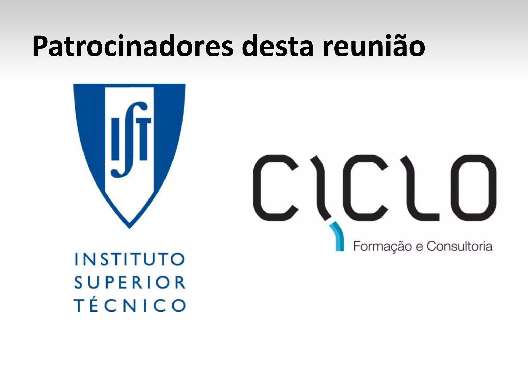 Patrocinadores desta reunião