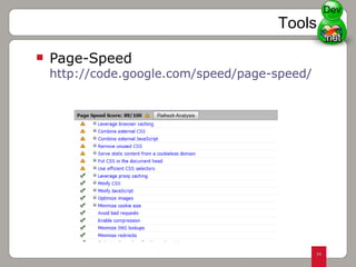 Page-Speed  http://code.google.com/speed/page-speed/ Tools Dev 