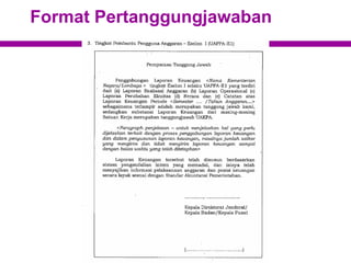 Format Pertanggungjawaban
 