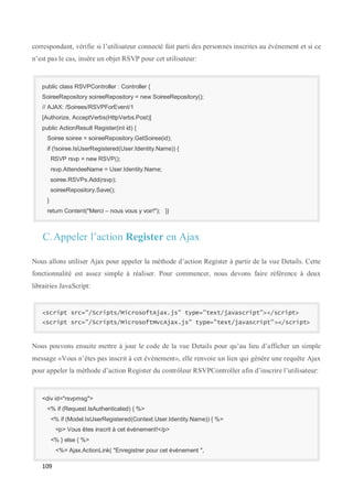 Asp.net Tutorials de L'application "Organizer"