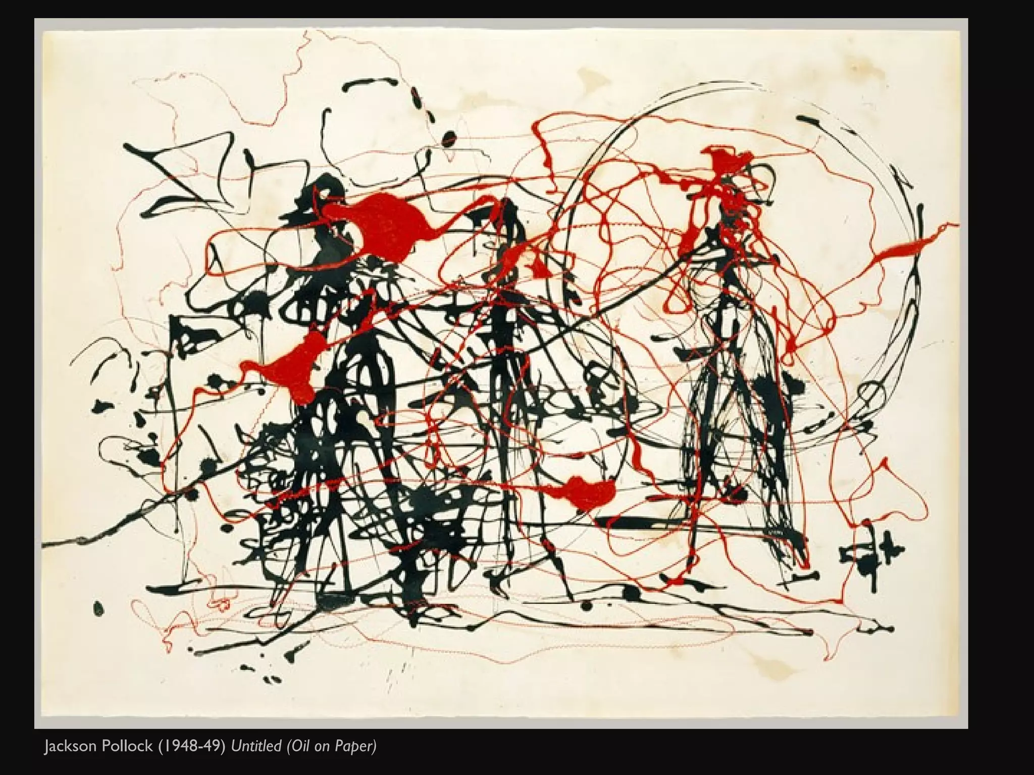 Jackson Pollock (1948-49)  Untitled (Oil on Paper)  