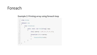 Foreach
 
