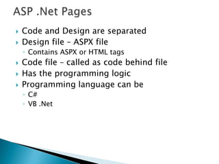 Each application is contained within a physical directory