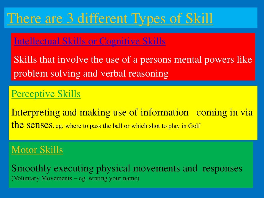 AS PE Skills, abilities and classification 2013