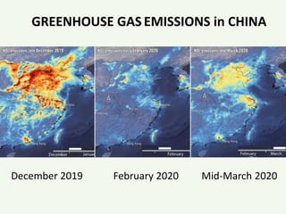 GREENHOUSE GAS EMISSIONS in CHINA
December 2019 February 2020 Mid-March 2020
 