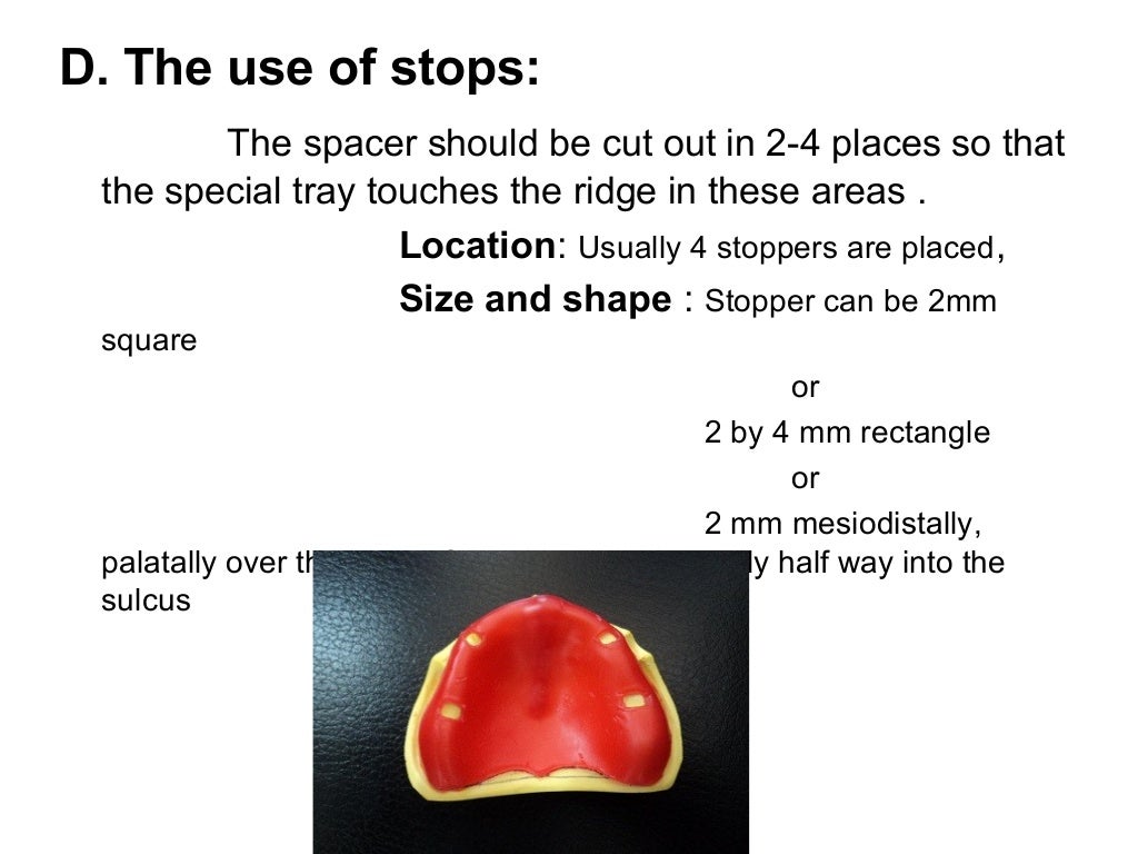 A special tray is defined final
