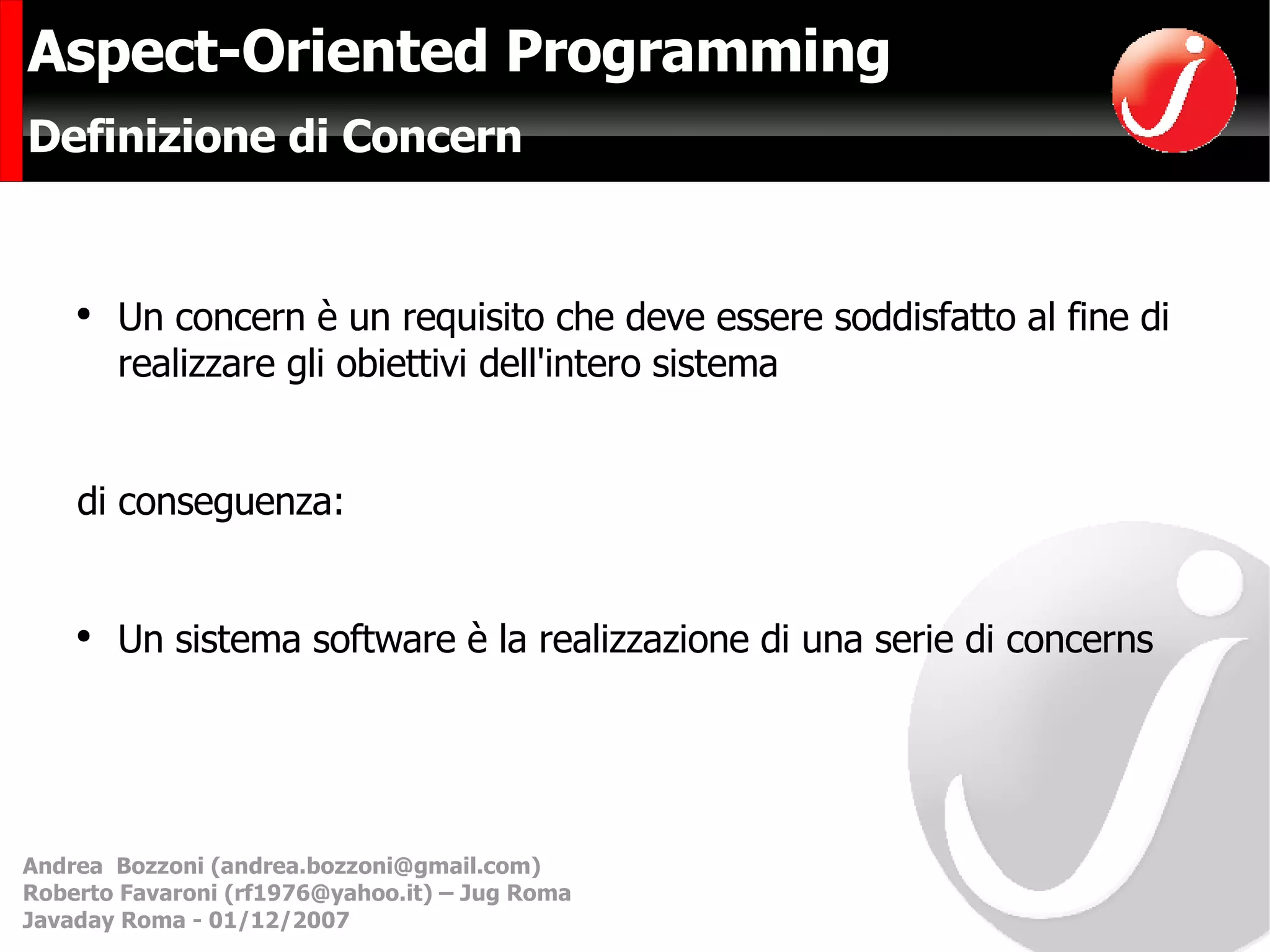 Aspect Oriented Programming | PPT