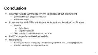 Aspect Based Sentiment Analysis